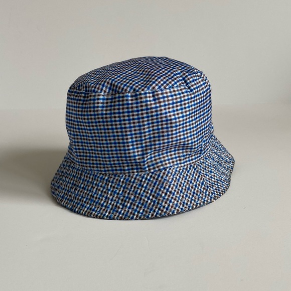 Reversible Stripe or Plaid Bucket Hat Size 12-24 Months - Picture 5 of 9